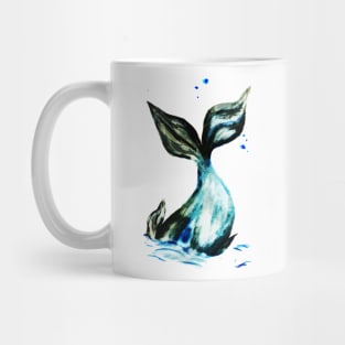 Hand drawn whale tail Mug